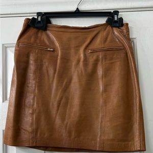 Leather miniskirt